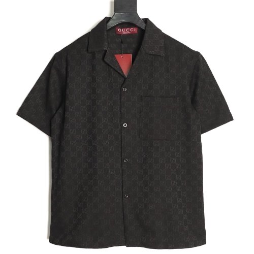 Gucci All-Over Jacquard Short-Sleeve Shirt,Gucci