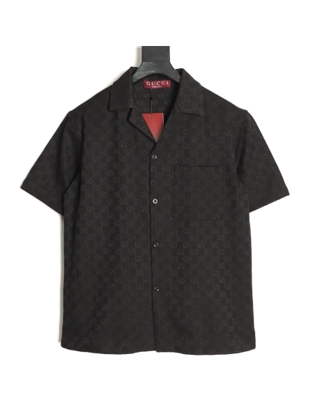 Gucci All-Over Jacquard Short-Sleeve Shirt,Gucci