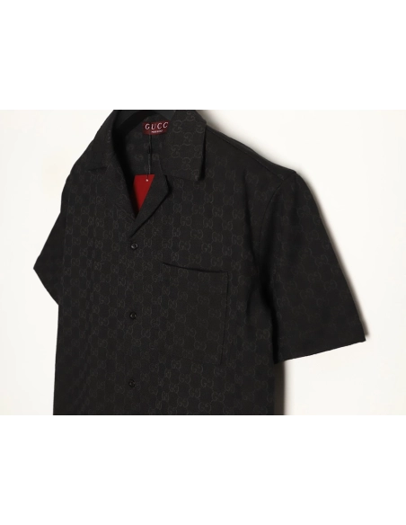 Gucci All-Over Jacquard Short-Sleeve Shirt,Gucci