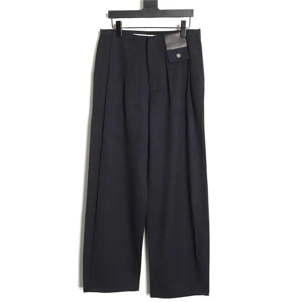 Loewe Leather Pocket Casual Trousers,Loewe