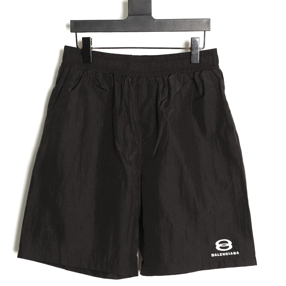 Balenciaga double-ring logo embroidered shorts,Balenciaga