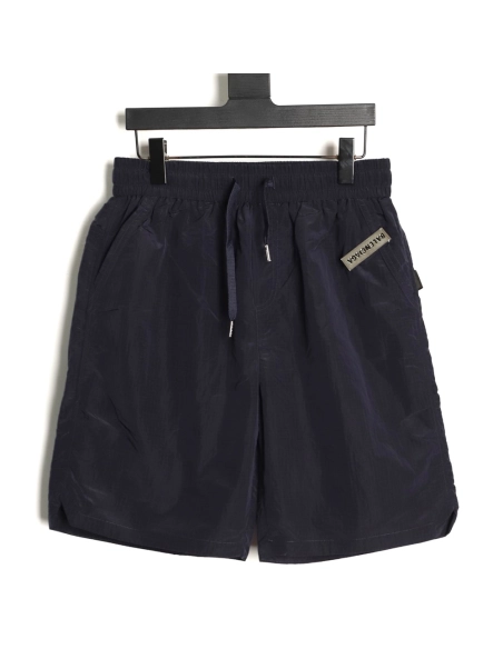 Balenciaga metal patch logo letter embroidered shorts,Balenciaga