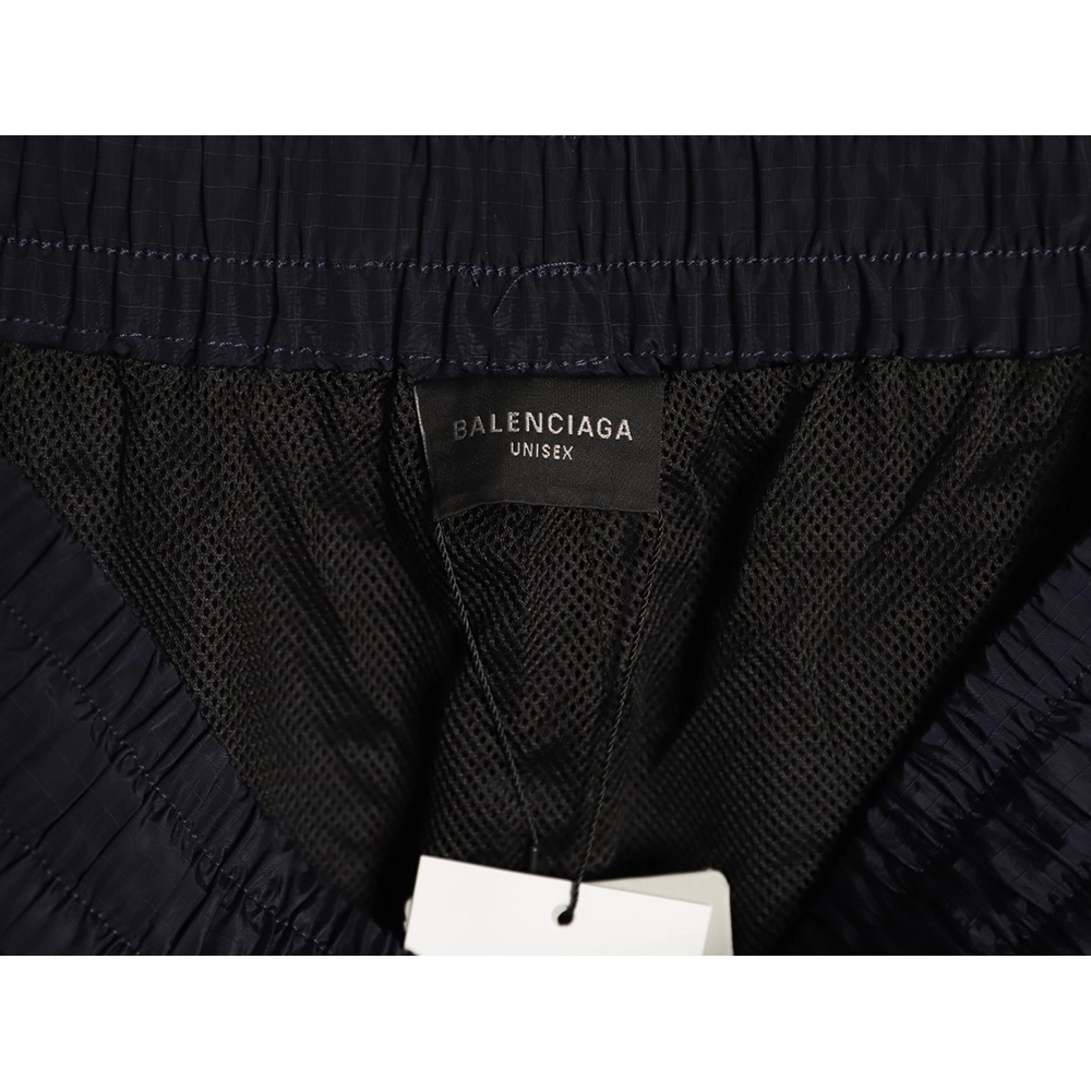 Balenciaga metal patch logo letter embroidered shorts,Balenciaga