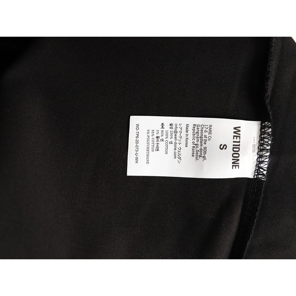 We11done Neckline Logo Letter Print Short-Sleeve T-Shirt TSK1,We11done