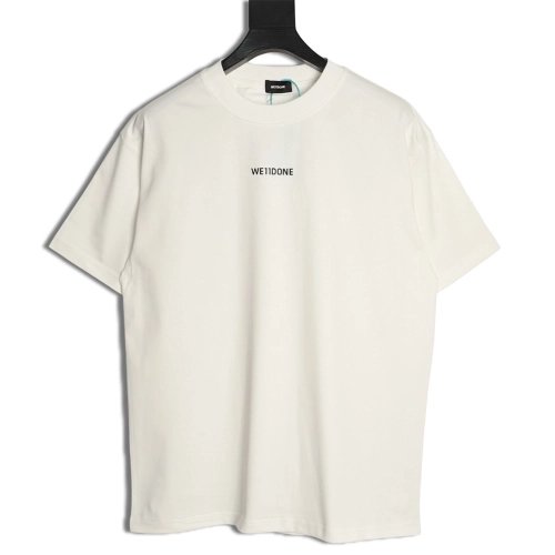 We11done Neckline Logo Letter Print Short-Sleeve T-Shirt,We11done
