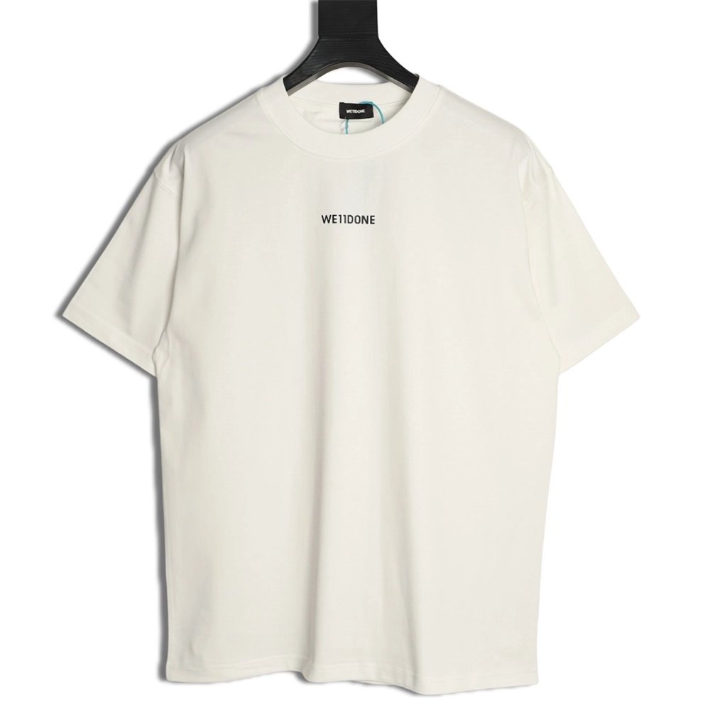 We11done Neckline Logo Letter Print Short-Sleeve T-Shirt,We11done