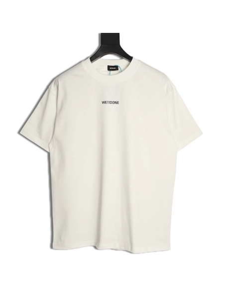 We11done Neckline Logo Letter Print Short-Sleeve T-Shirt,We11done