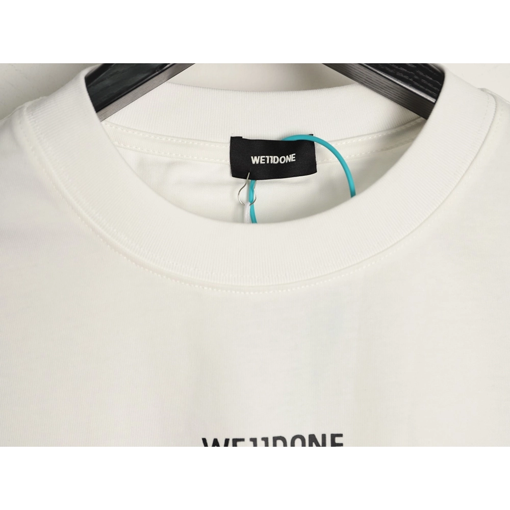 We11done Neckline Logo Letter Print Short-Sleeve T-Shirt,We11done