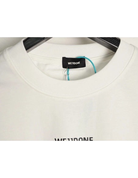 We11done Neckline Logo Letter Print Short-Sleeve T-Shirt,We11done