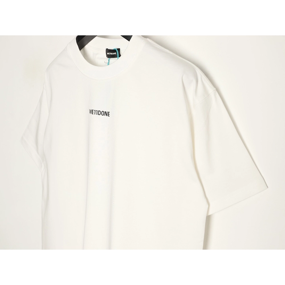 We11done Neckline Logo Letter Print Short-Sleeve T-Shirt,We11done