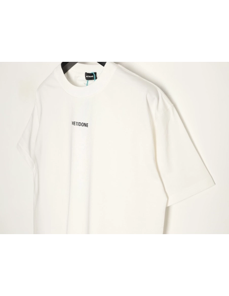 We11done Neckline Logo Letter Print Short-Sleeve T-Shirt,We11done