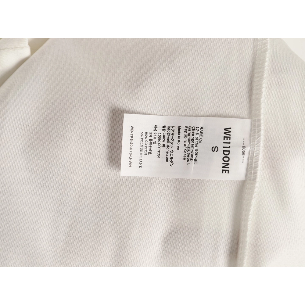 We11done Neckline Logo Letter Print Short-Sleeve T-Shirt,We11done