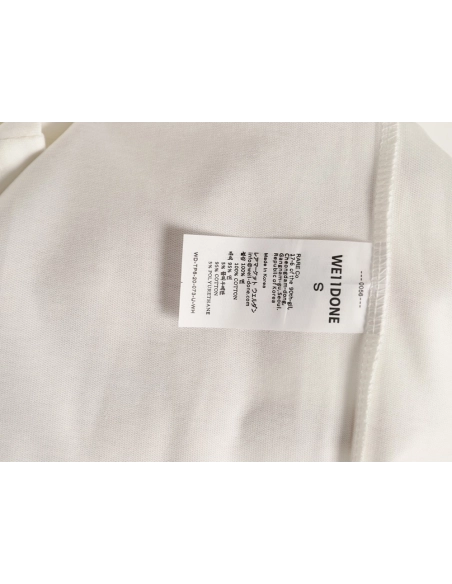 We11done Neckline Logo Letter Print Short-Sleeve T-Shirt,We11done