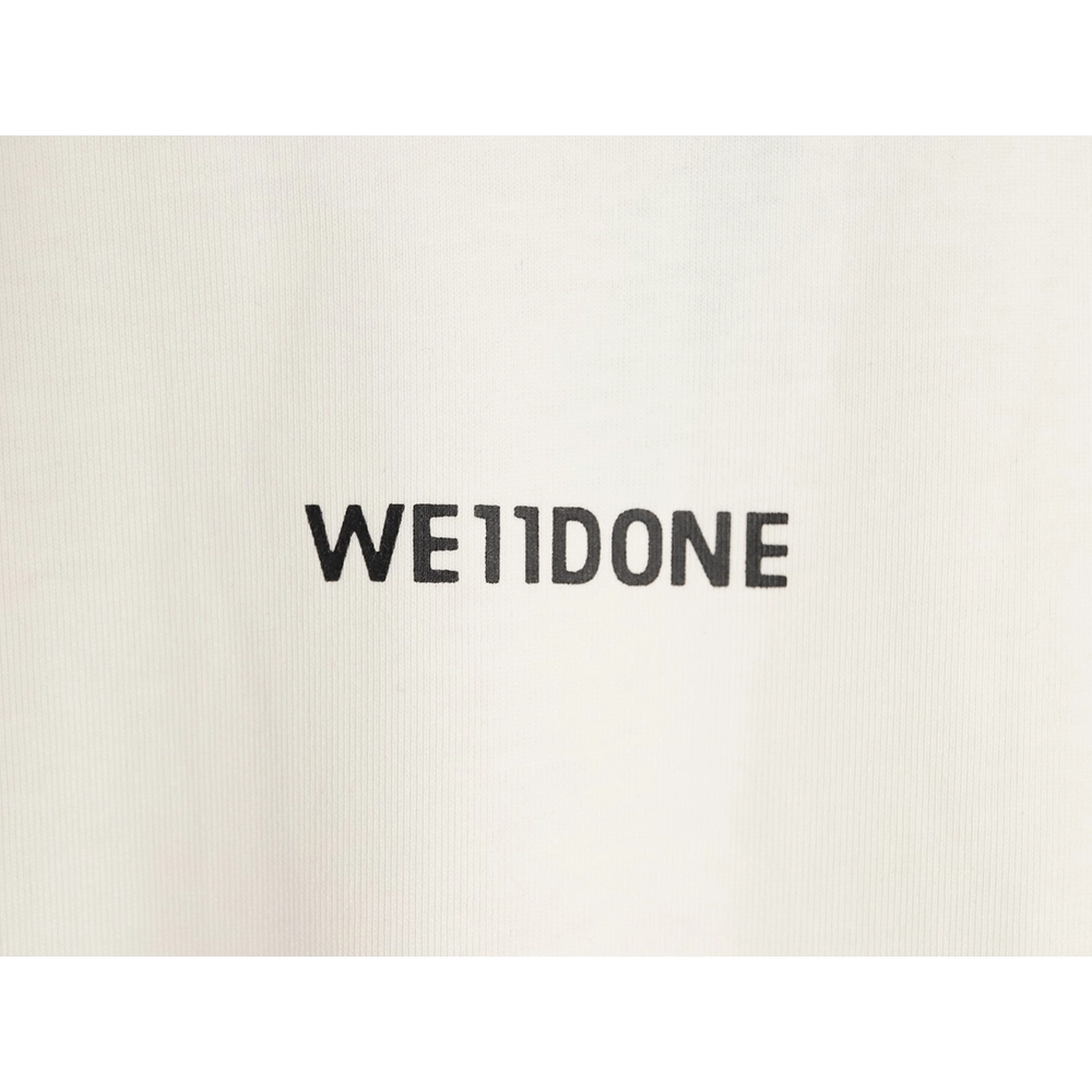 We11done Neckline Logo Letter Print Short-Sleeve T-Shirt,We11done