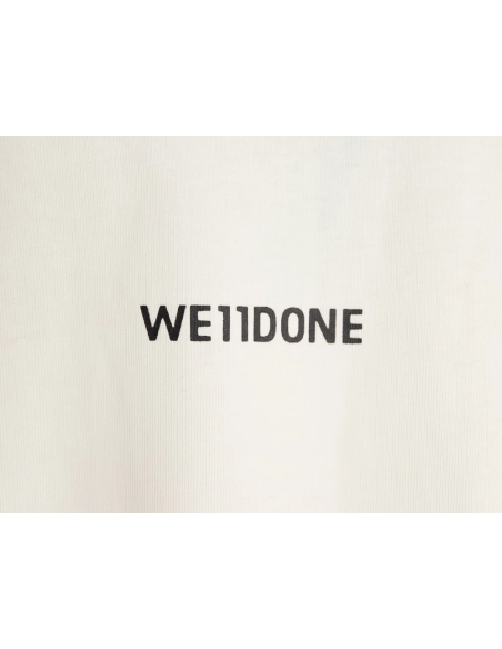 We11done Neckline Logo Letter Print Short-Sleeve T-Shirt,We11done