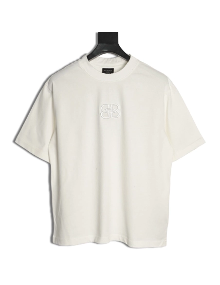 Balenciaga Heavy-Embroidered, Distressed Crewneck T-Shirt,Balenciaga