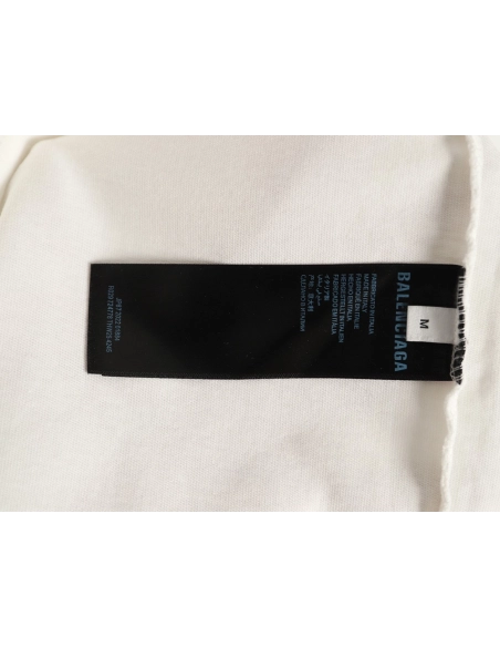 Balenciaga Heavy-Embroidered, Distressed Crewneck T-Shirt,Balenciaga