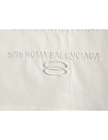 Balenciaga Heavy-Embroidered, Distressed Crewneck T-Shirt,Balenciaga