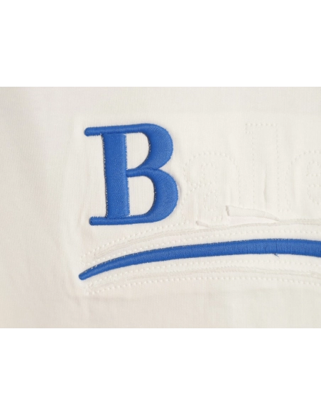 Balenciaga Cola Burnout Patch Embroidery Short-Sleeve T-Shirt,Balenciaga