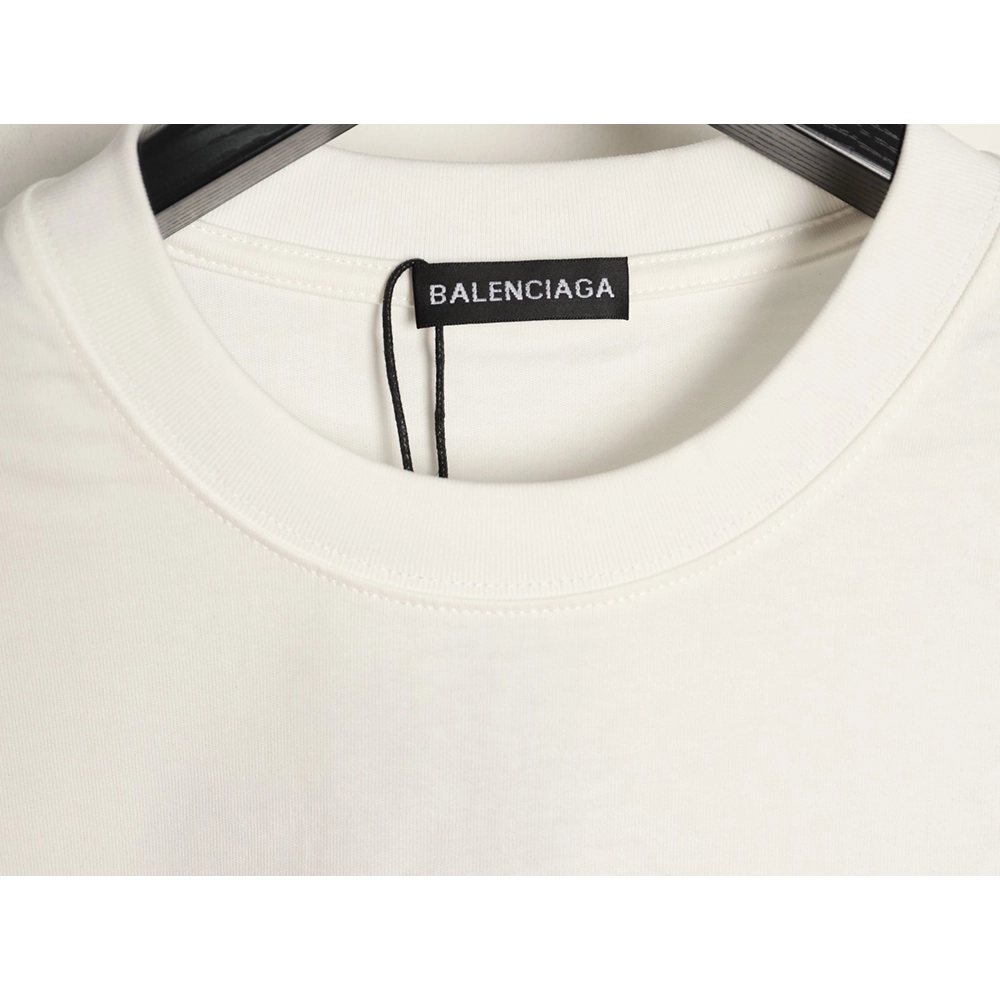 Balenciaga Cola Burnout Patch Embroidery Short-Sleeve T-Shirt,Balenciaga