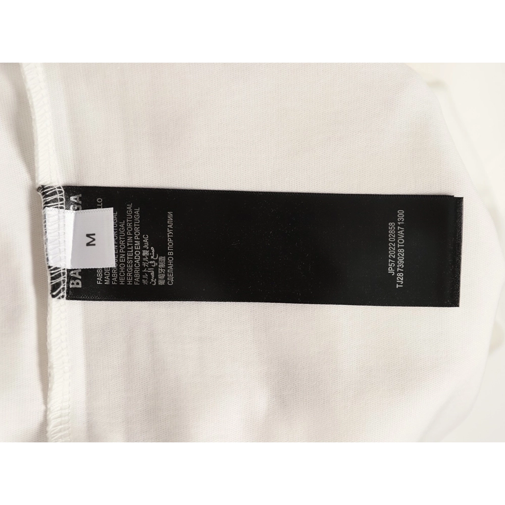 Balenciaga Cola Burnout Patch Embroidery Short-Sleeve T-Shirt,Balenciaga