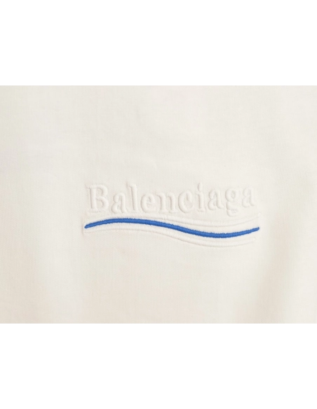 Balenciaga Cola Burnout Patch Embroidery Short-Sleeve T-Shirt,Balenciaga