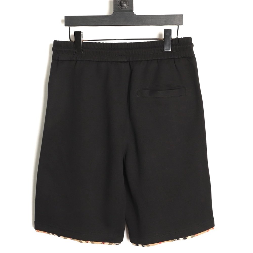 Burberry check-trimmed equestrian embroidered shorts TSK1,Burberry