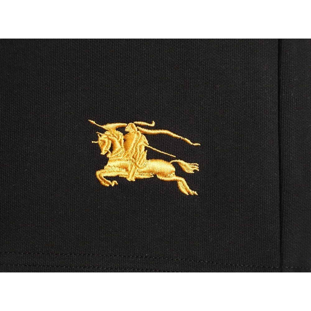 Burberry check-trimmed equestrian embroidered shorts TSK1,Burberry