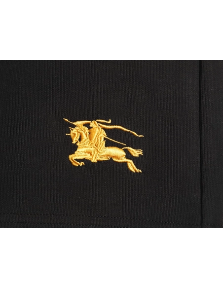 Burberry check-trimmed equestrian embroidered shorts TSK1,Burberry