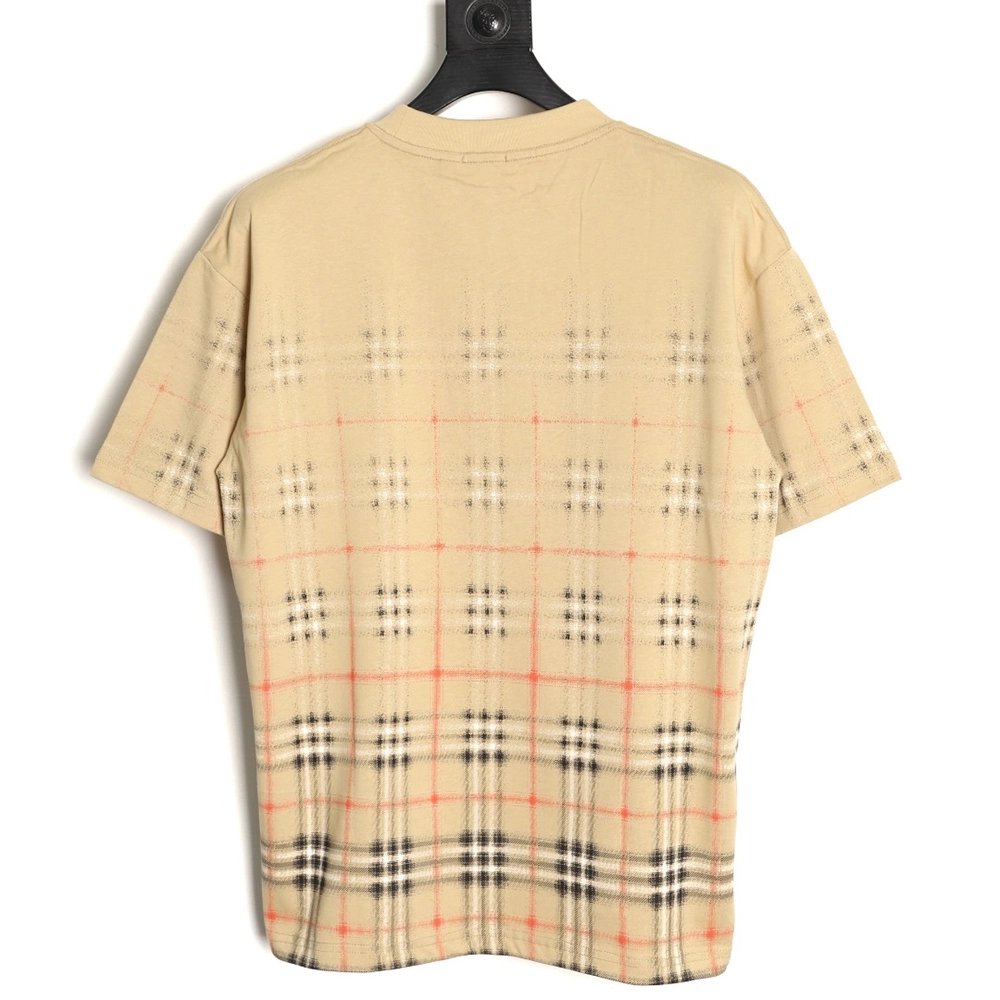 Burberry gradient blurred check print short-sleeved T-shirt TSK1,Burberry