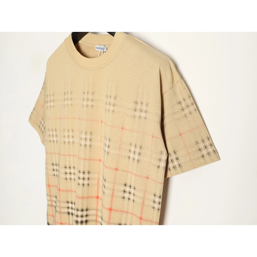 Burberry gradient blurred check print short-sleeved T-shirt TSK1,Burberry