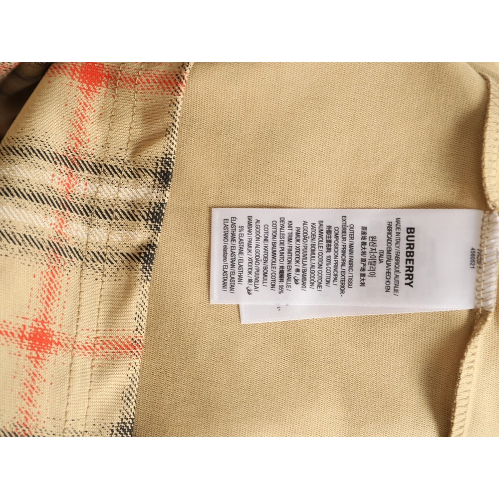Burberry gradient blurred check print short-sleeved T-shirt TSK1,Burberry