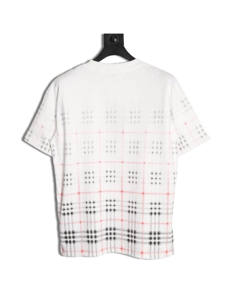 Burberry gradient blurred check print short-sleeved T-shirt,Burberry