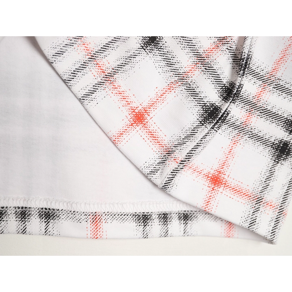 Burberry gradient blurred check print short-sleeved T-shirt,Burberry