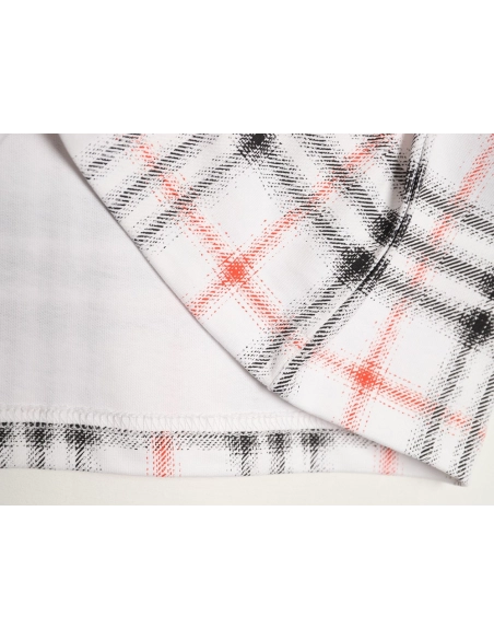 Burberry gradient blurred check print short-sleeved T-shirt,Burberry