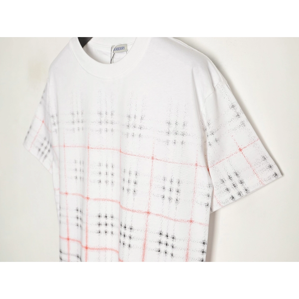 Burberry gradient blurred check print short-sleeved T-shirt,Burberry