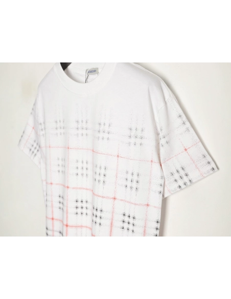 Burberry gradient blurred check print short-sleeved T-shirt,Burberry