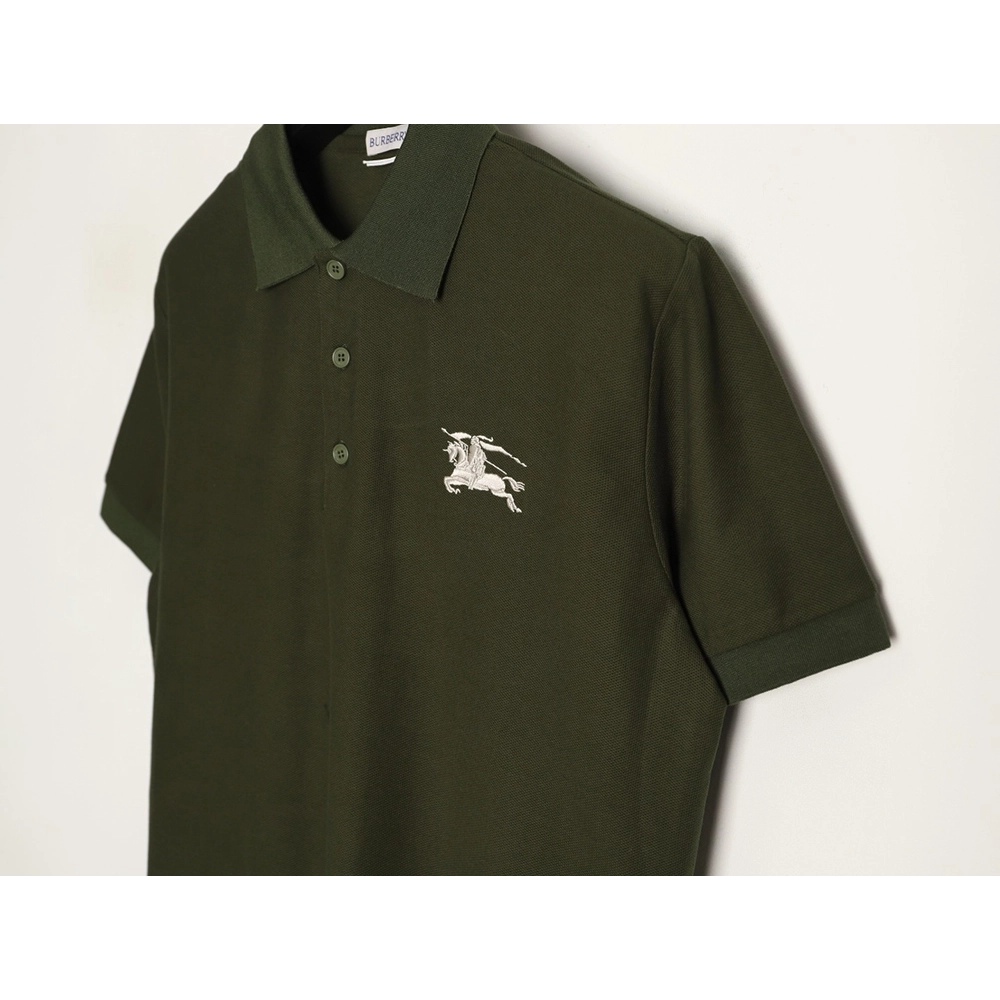 Burberry Battle Horse Embroidery Short-Sleeve Polo Shirt,Burberry