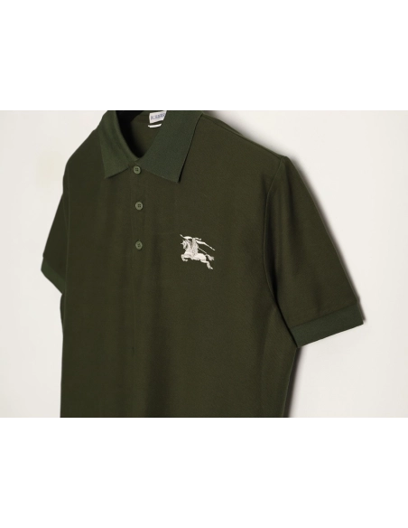 Burberry Battle Horse Embroidery Short-Sleeve Polo Shirt,Burberry