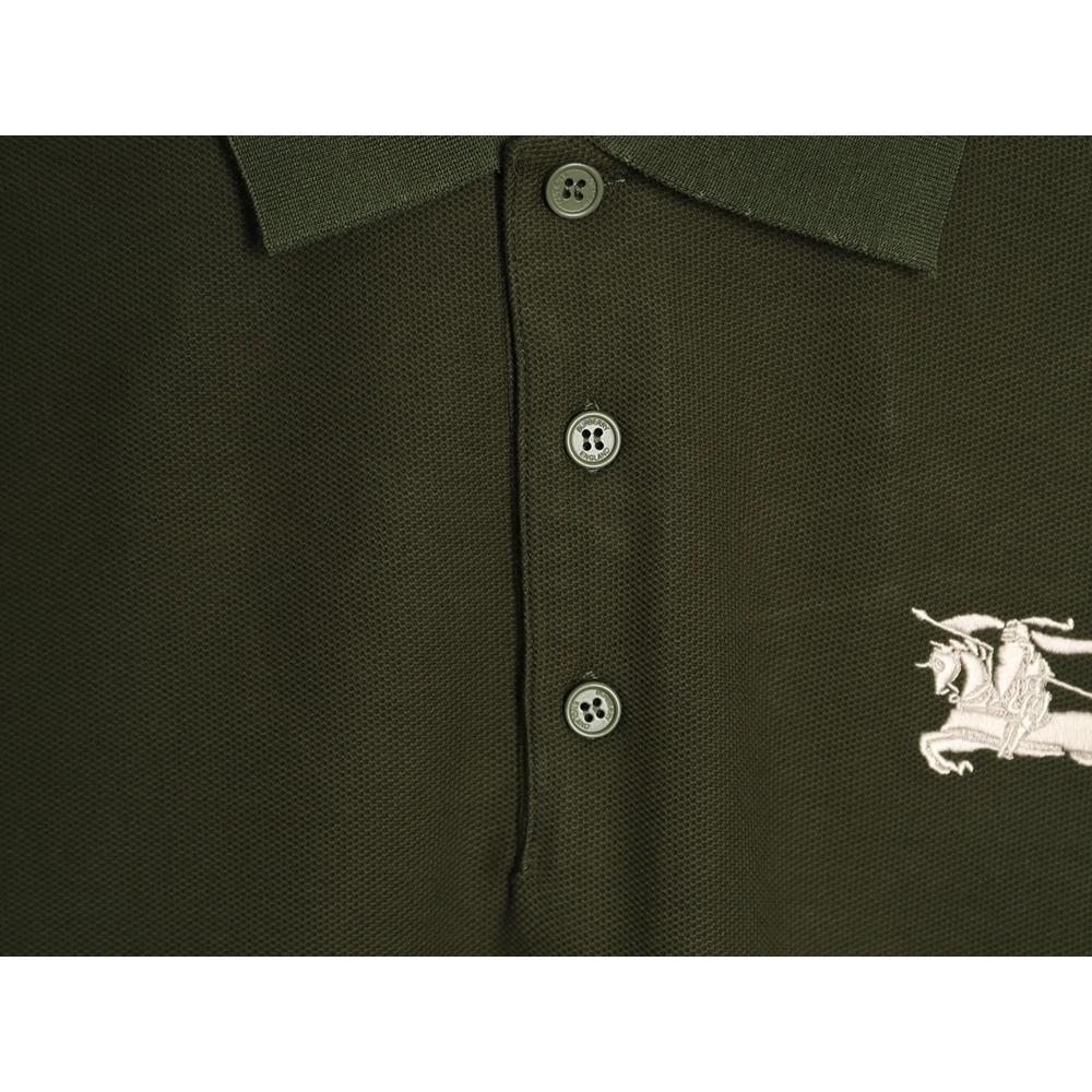 Burberry Battle Horse Embroidery Short-Sleeve Polo Shirt,Burberry