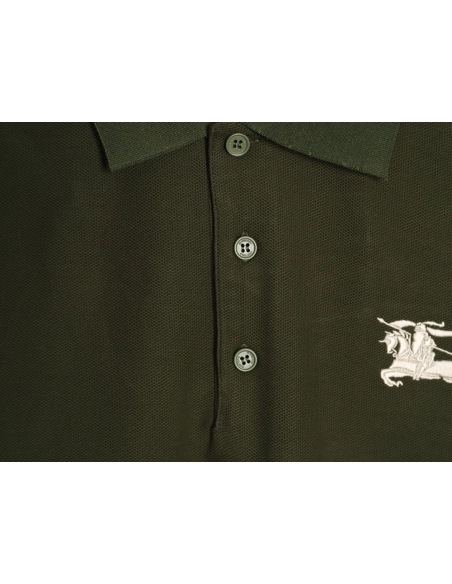 Burberry Battle Horse Embroidery Short-Sleeve Polo Shirt,Burberry