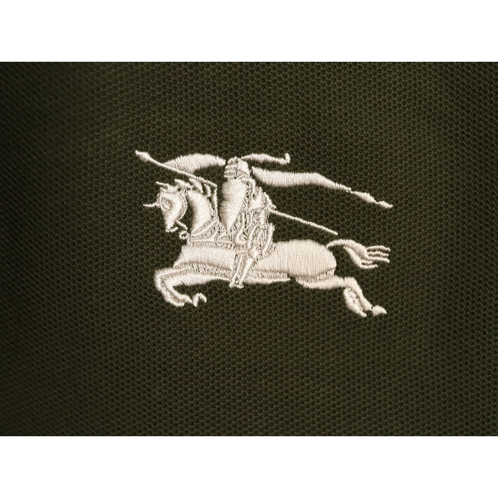 Burberry Battle Horse Embroidery Short-Sleeve Polo Shirt,Burberry