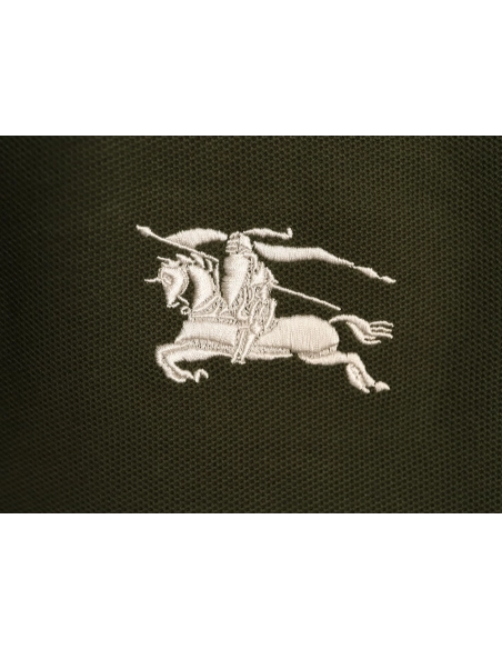 Burberry Battle Horse Embroidery Short-Sleeve Polo Shirt,Burberry