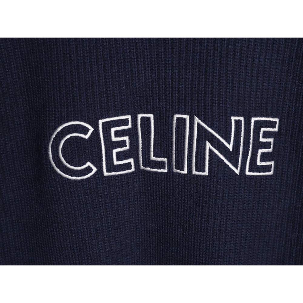 Celine Embroidered Letter Crew Neck Sweater,Celine