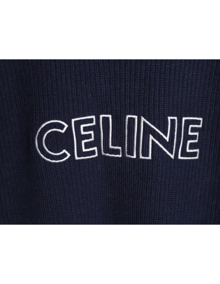 Celine Embroidered Letter Crew Neck Sweater,Celine
