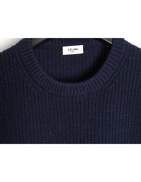 Celine Embroidered Letter Crew Neck Sweater,Celine
