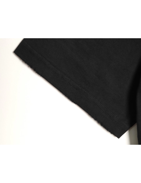 Chrome Hearts Horseshoe Cross Burnout Appliqu¨¦ Embroidered Ripped Short-Sleeve T-Shirt TSK2,Chrome Hearts