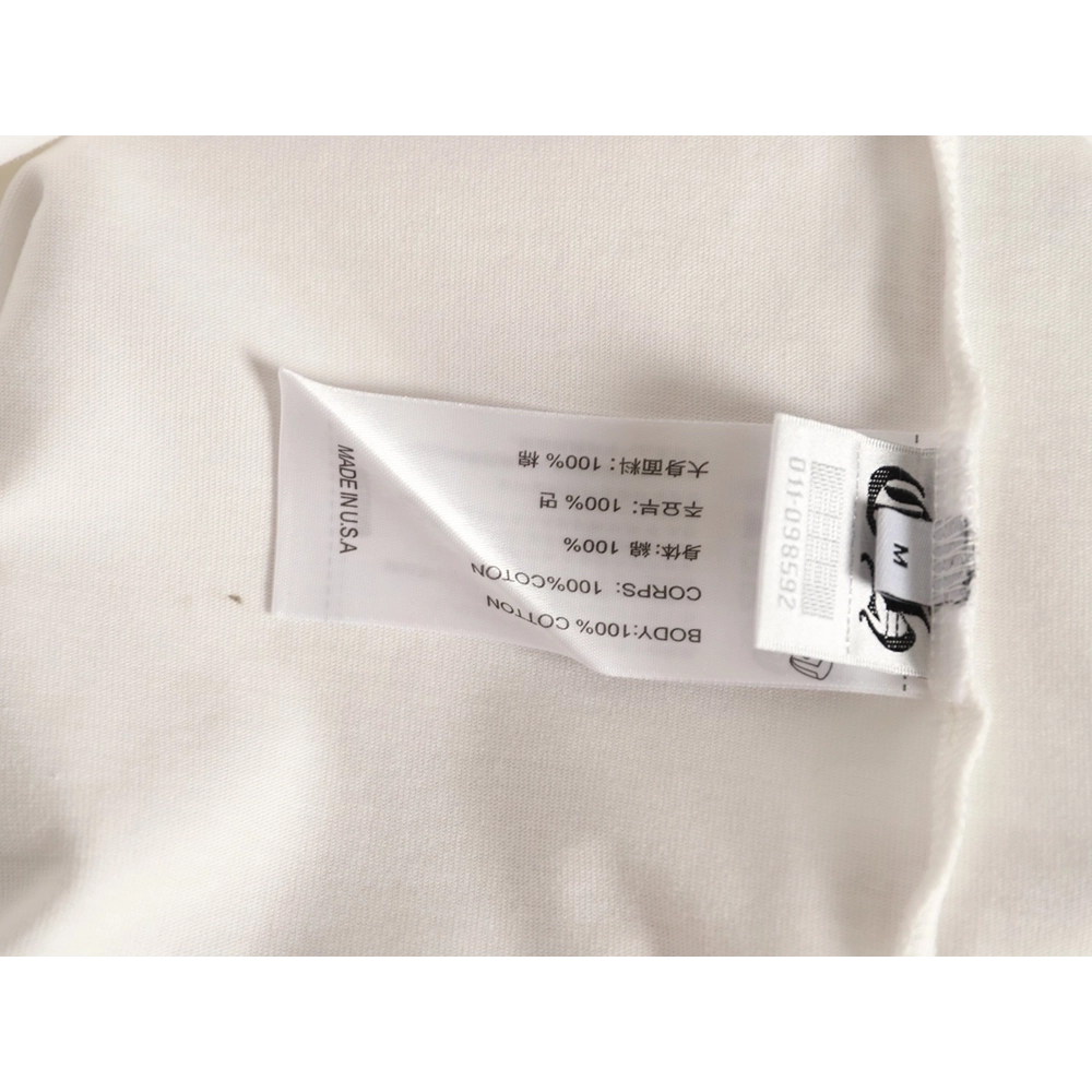 Chrome Hearts Horseshoe Cross Burnout Appliqu¨¦ Embroidered Ripped Short-Sleeve T-Shirt TSK1,Chrome Hearts