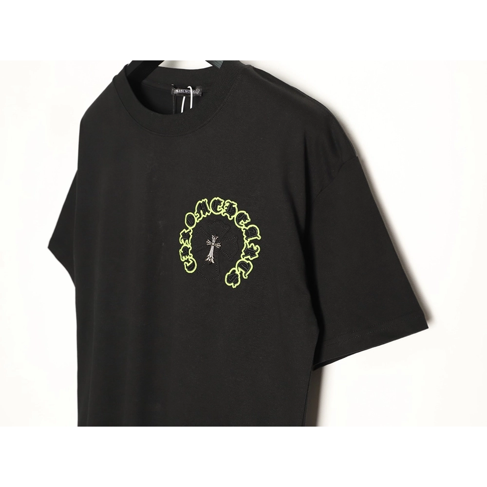 Chrome Hearts Appliqu¨¦ Embroidered Letter Hardware Cross Short-Sleeve T-Shirt TSK1,Chrome Hearts