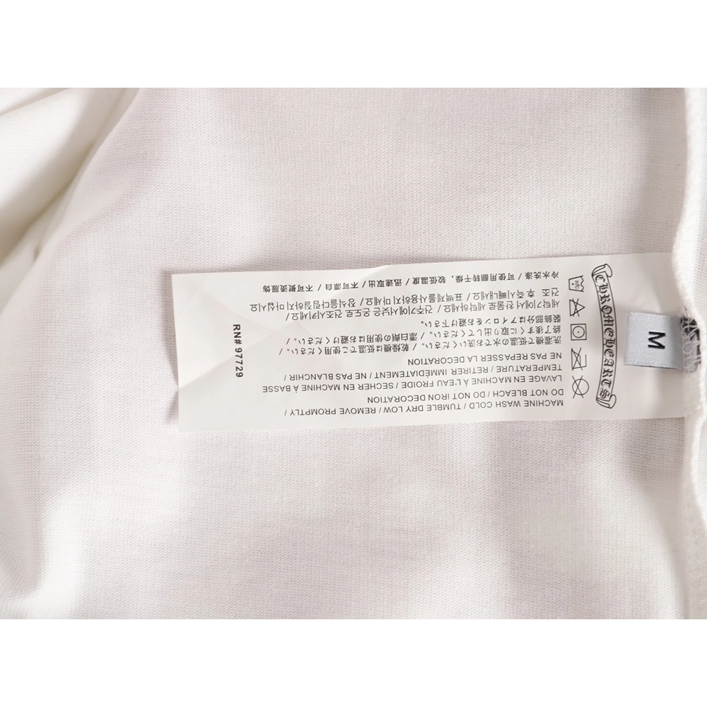 Chrome Hearts Appliqu¨¦ Embroidered Letter Hardware Cross Short-Sleeve T-Shirt,Chrome Hearts